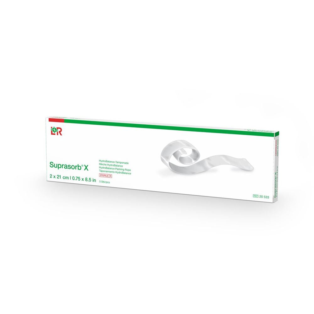 SUPRASORB X HydroBalance Tamponade 2x21cm | 5 pièces