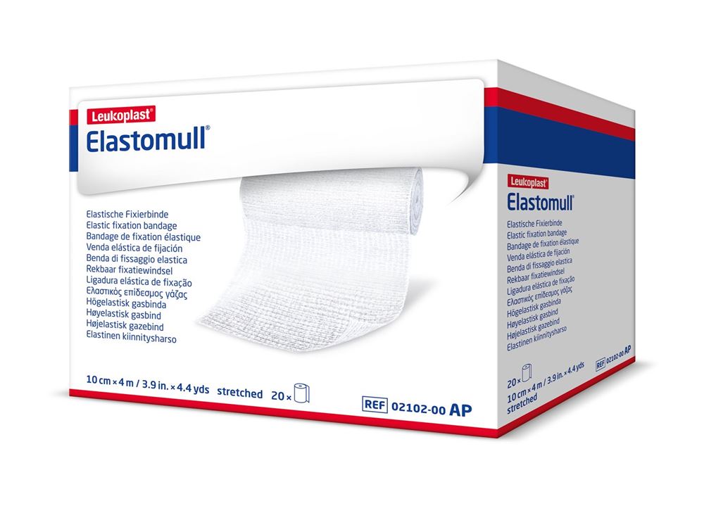 ELASTOMULL Bande Gaze Blanche 10cmx4m | 20 pièces