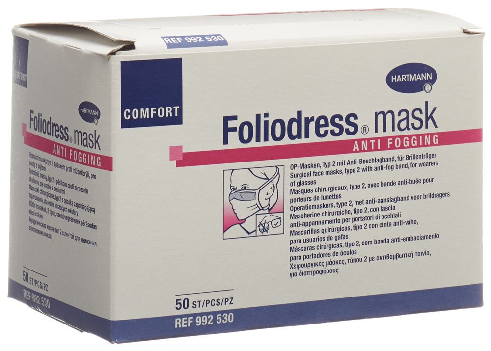 FOLIODRESS Masque Anti-buée 50 pièces | Confort