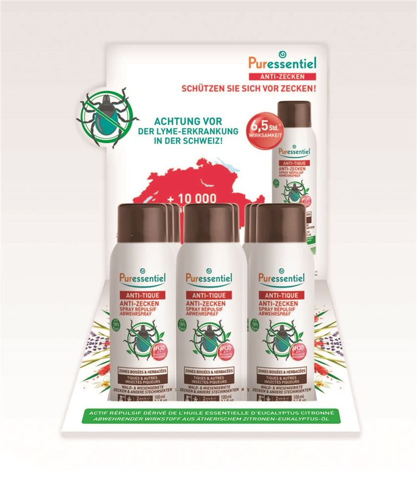 PURESSENTIEL Anti-tiques Spray Répulsif 9 pièces | Protection Nomade