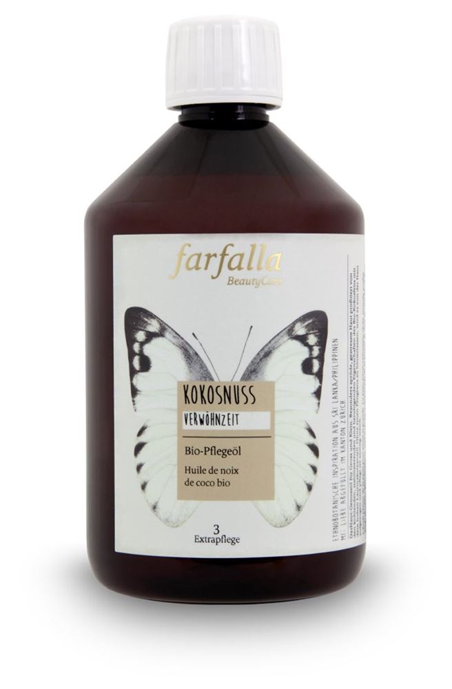 FARFALLA Bio-Pflegeöl Kokosnuss Huile 500ml | Réparateur