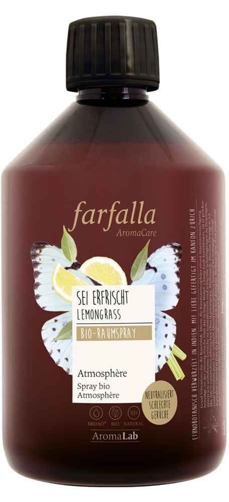 FARFALLA Bio-Raumspray Lemongr Recharge 500ml | Fraîcheur
