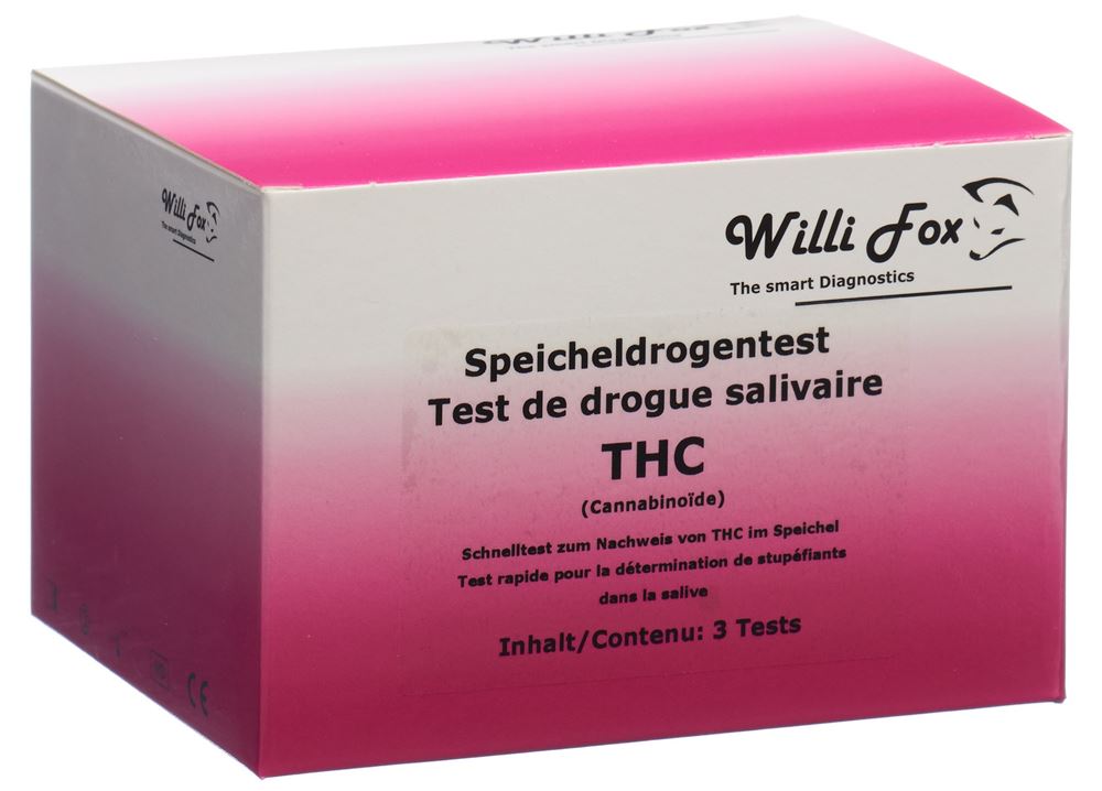 WILLI FOX THC Test Speichel 3 pièces | Détection rapide
