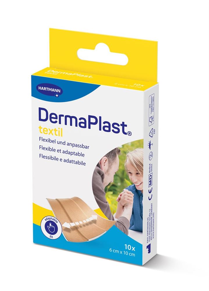 DERMAPLAST Text Pansements Rapides 6x10cm | 10 pièces