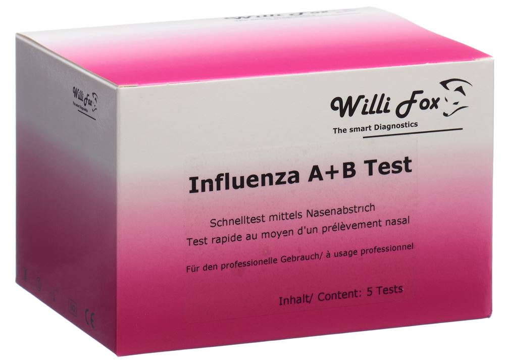 WILLI FOX Test Grippe A&amp;B 5 pièces | Diagnostic