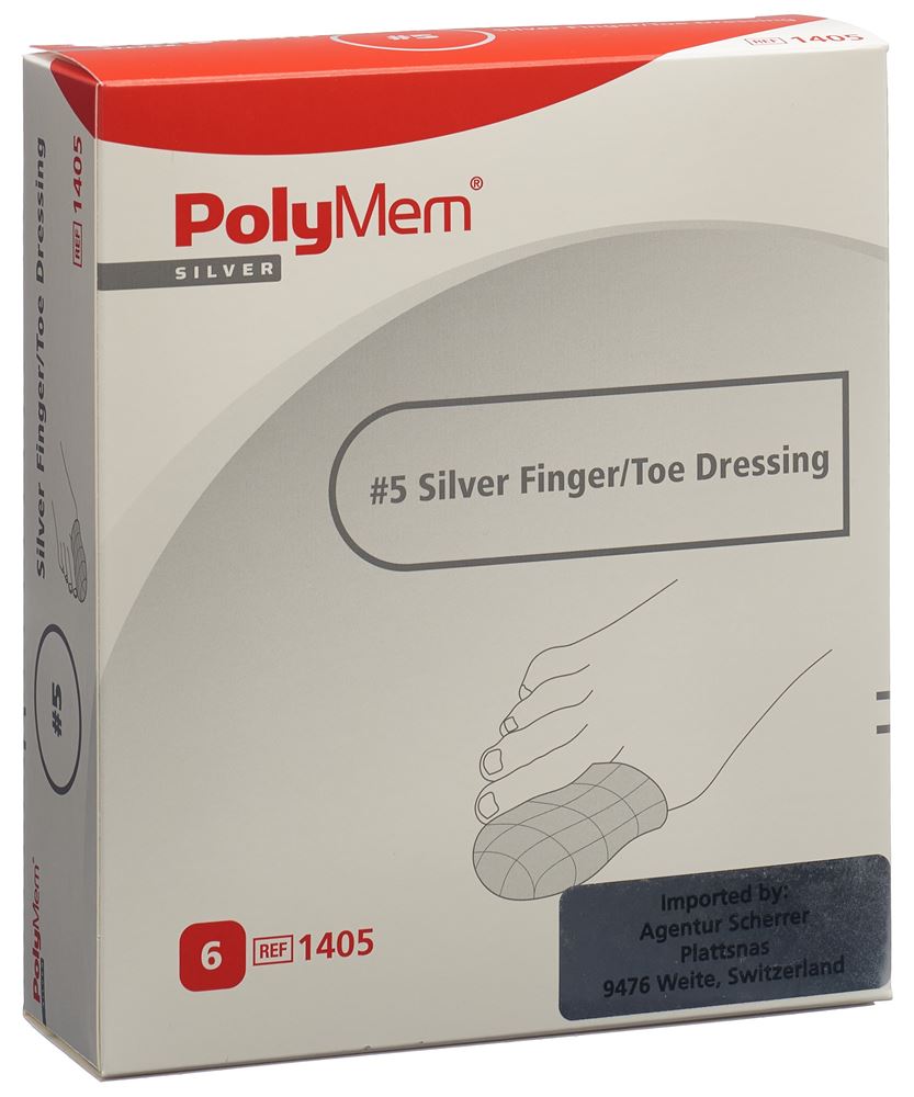 POLYMEM Pansement Silver Doigt/Orteil XXL | 6 pièces