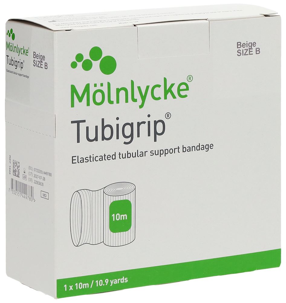 TUBIGRIP Bandage tubulaire B 10mx6.25cm Beige | Compression