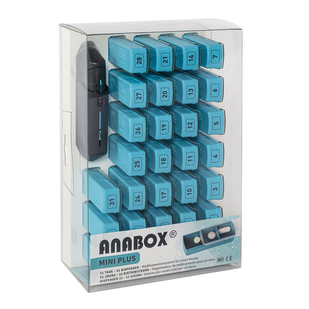 ANABOX Medidisp 31 Jours Mini Pilulier | 3 Compartiments/Jour