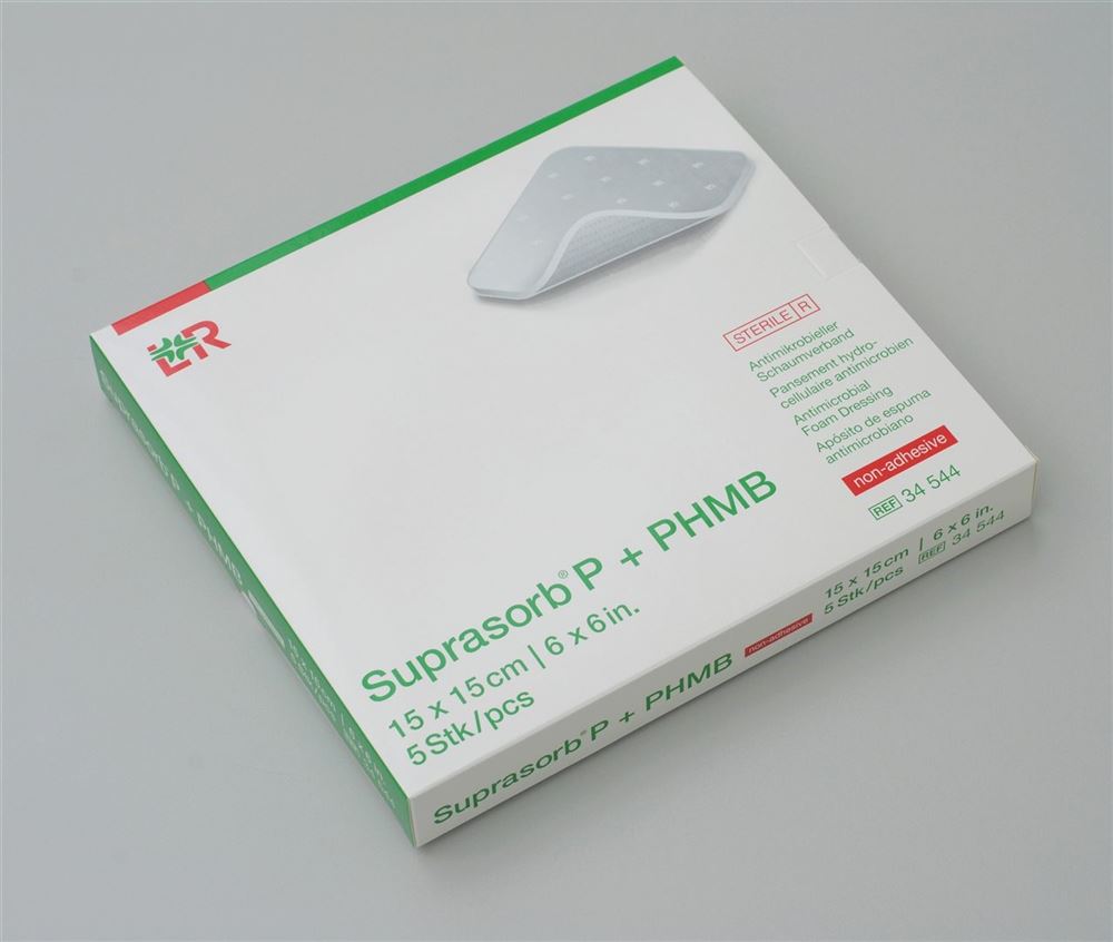 SUPRASORB P+PHMB Pansement Mousse 15x15cm | 5 pièces