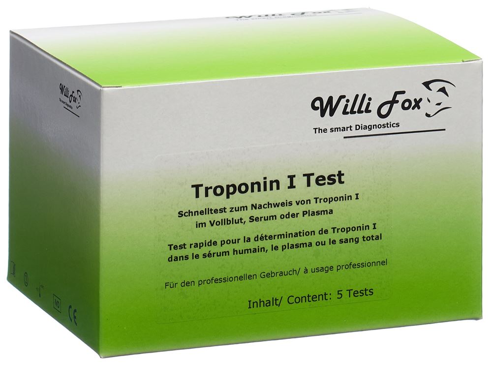 WILLI FOX Troponin I Test 5 pièces | Diagnostic
