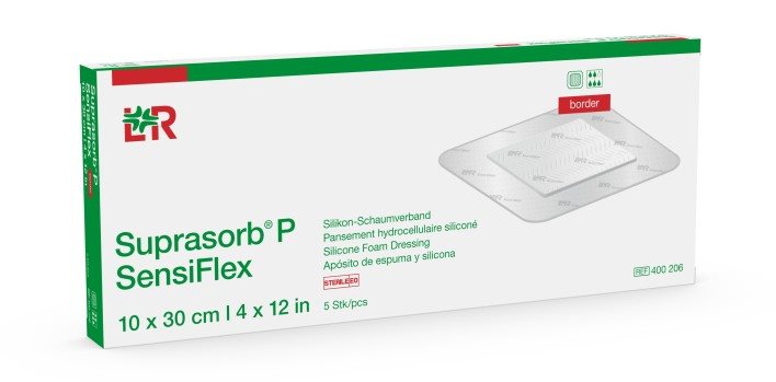 SUPRASORB P SensiFlex border Pansement 10x30cm | 5 pièces