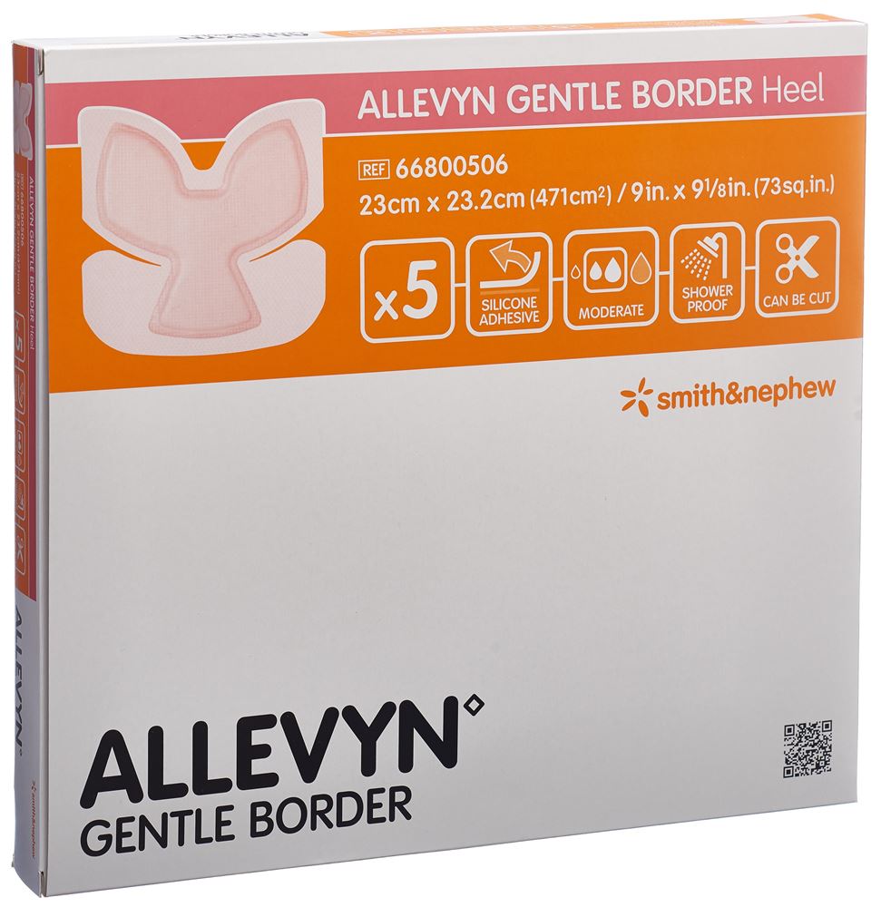 ALLEVYN GB Pansement Talon 23x23.2cm 5 pièces | Cicatrisation