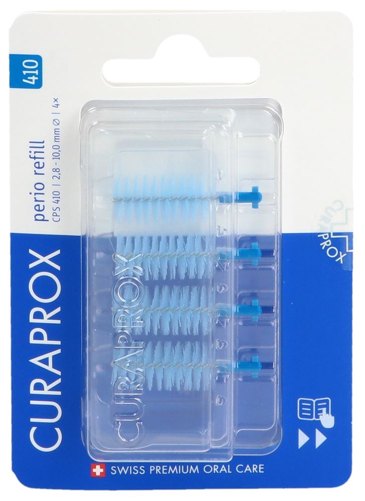 CURAPROX CPS 410 Perio Refill 4x Bleu | Soin Gencives