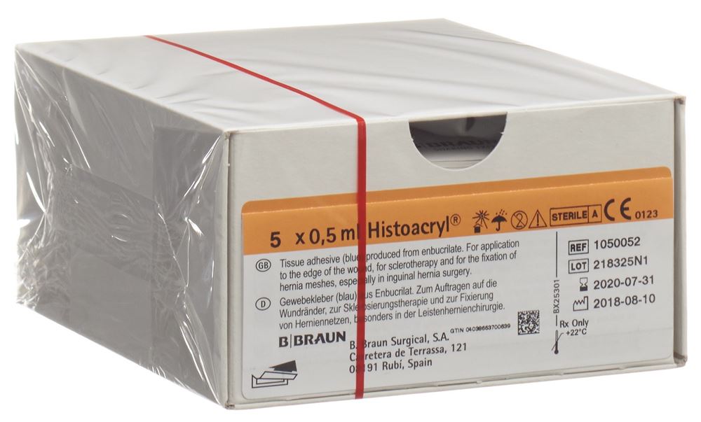 HISTOACRYL Colle Tissulaire Bleu 5x0.500ml | Fixation