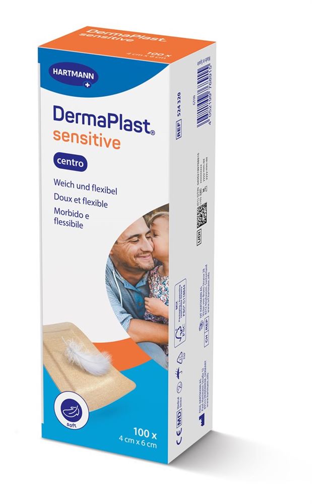 DERMAPLAST Sens Cent Strips 4x6cm 100 pièces | Pansements