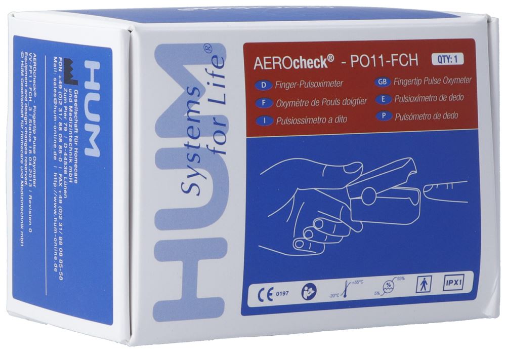 AEROCHECK HUM Oxymètre de Pouls | Appareil