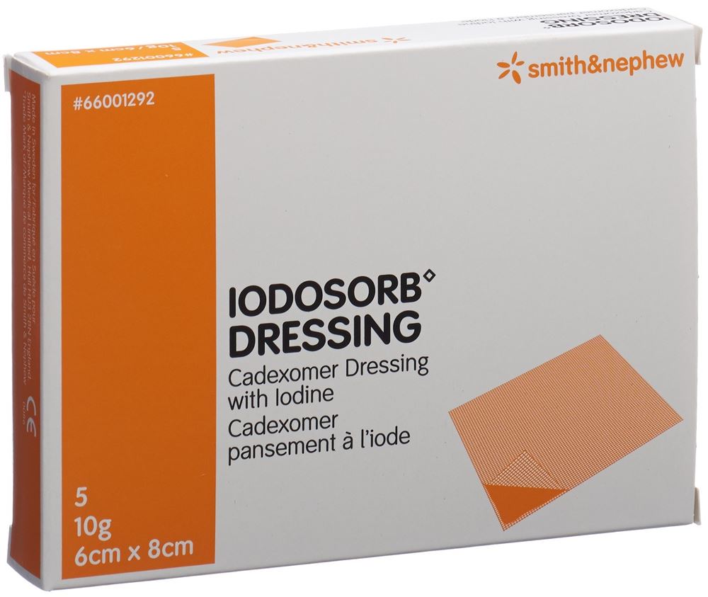 IODOSORB Pansement 10g 6x8cm | 5 pièces