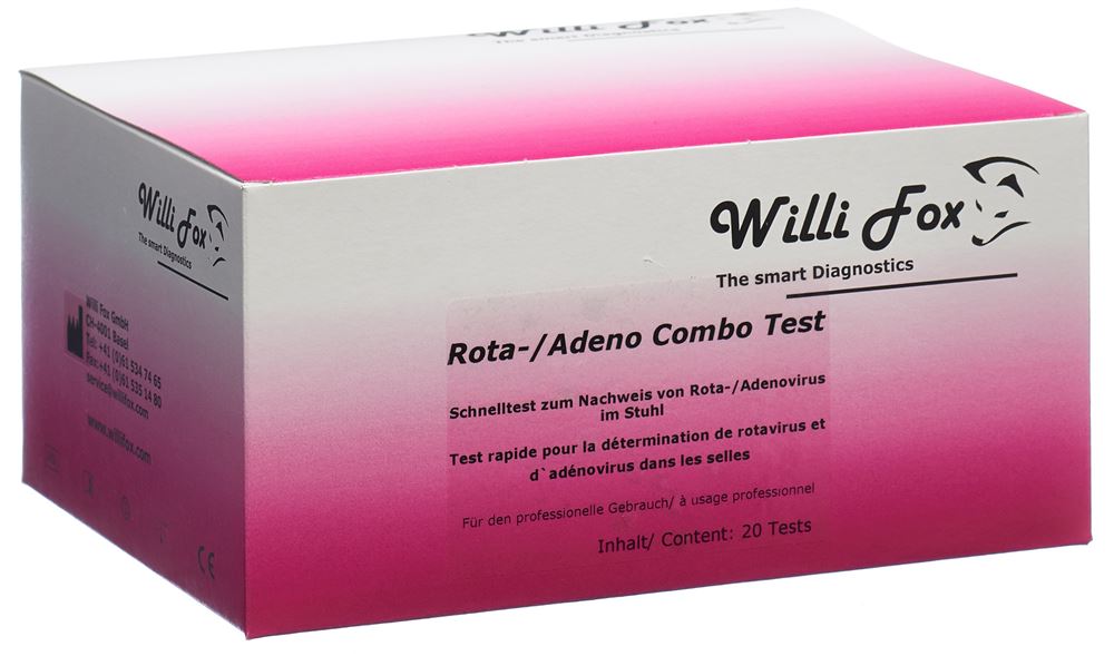 WILLI FOX Rota-Adenovirus Combotest 20 pièces | Diagnostic