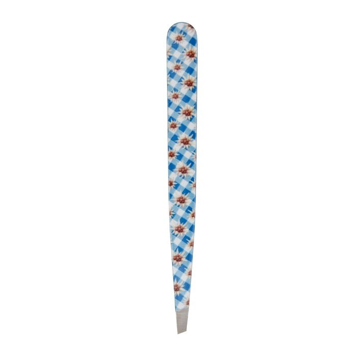 HAUSMANN Pinzette oblique Edelweiss carreau bleu | Précision