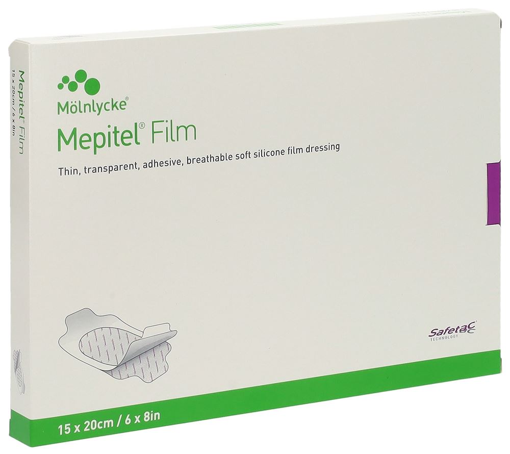 Mölnlycke MEPITEL Film Safetac Pansement 15x20cm | 10 pièces