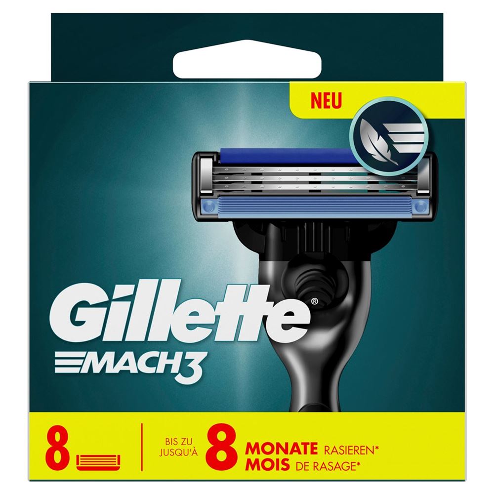 GILLETTE Mach3 Lames Rasoir 8 pièces | Confort