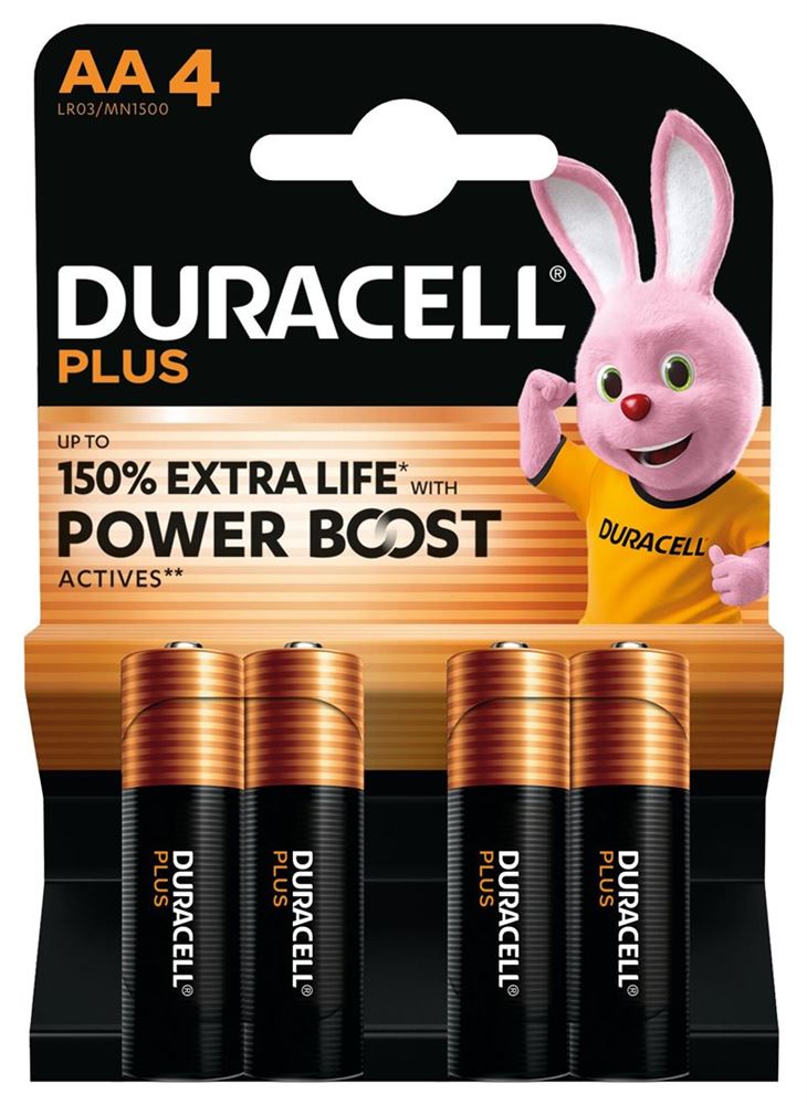 DURACELL Plus Power Boost Piles AA | 4 pièces