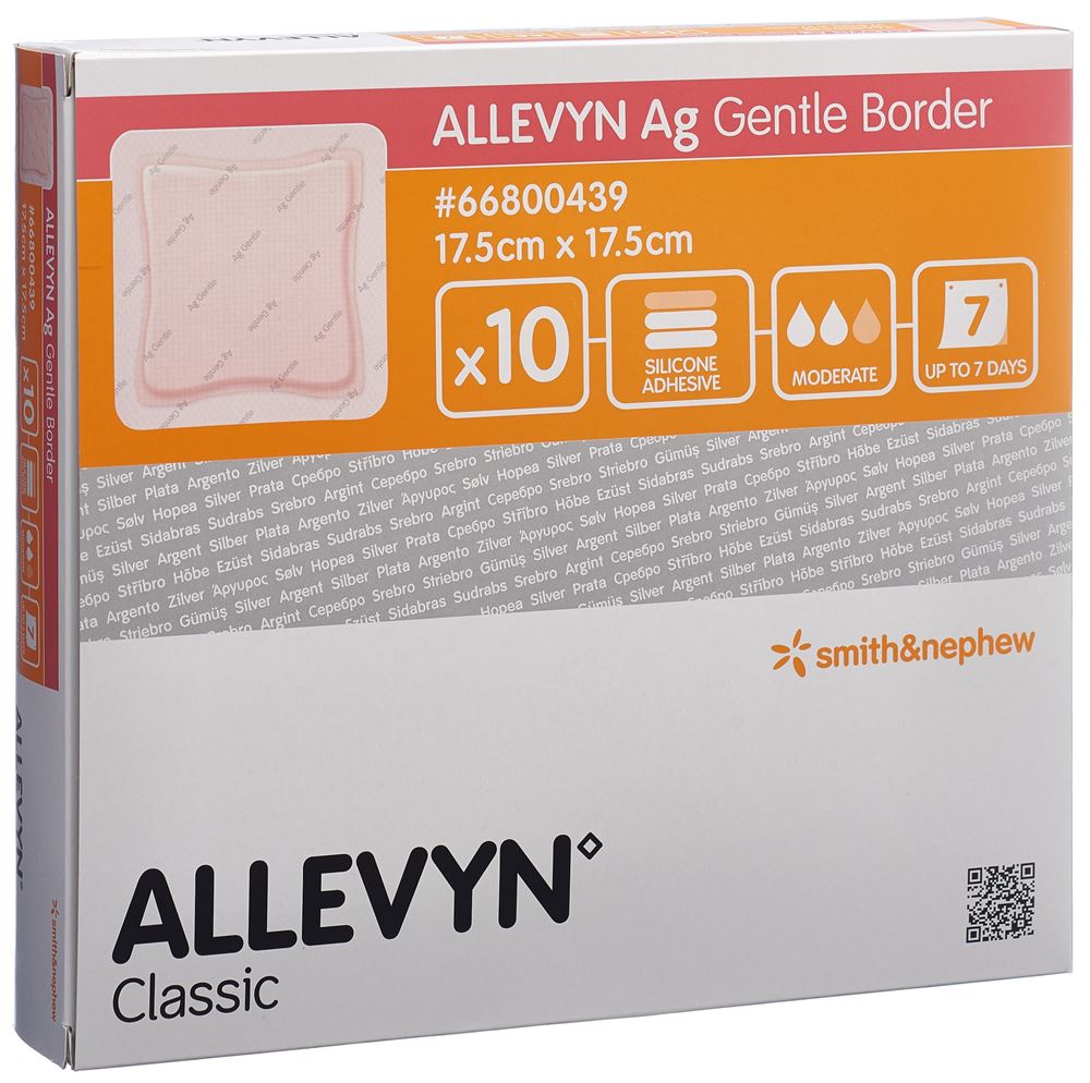ALLEVYN AG GB Pansement 17.5x17.5cm 10 pièces | Confort