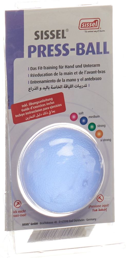 SISSEL Press Ball Bleu Medium | Rééducation Main