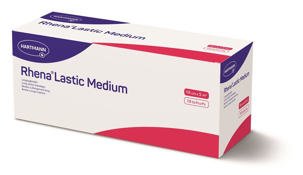 RHENA Lastic Medium Bandage 10cmx5m | 10 pièces