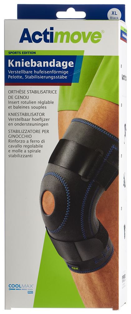 ACTIMOVE Sport Kniebandage XL | Stabilisatrice