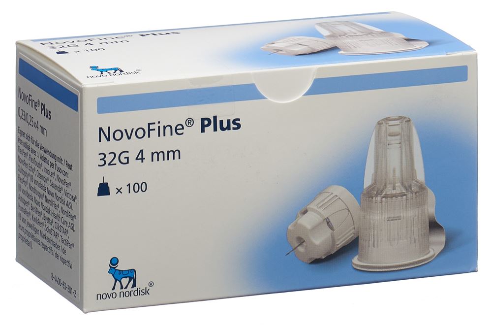 NOVOFINE Plus Aiguilles Injection 4mm 32G 100 pièces | Précision