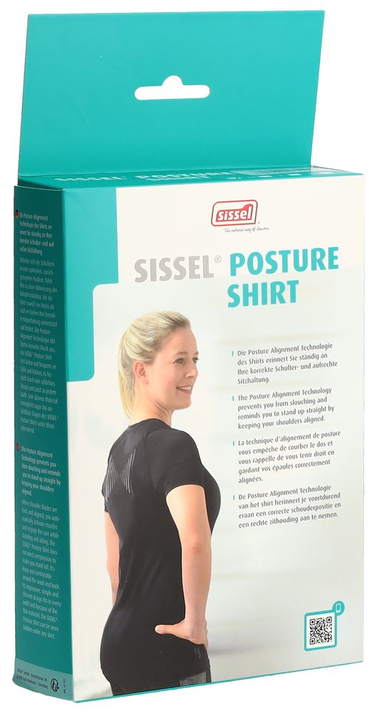 SISSEL Posture Shirt Femme Noir S | Soutien Dorsal