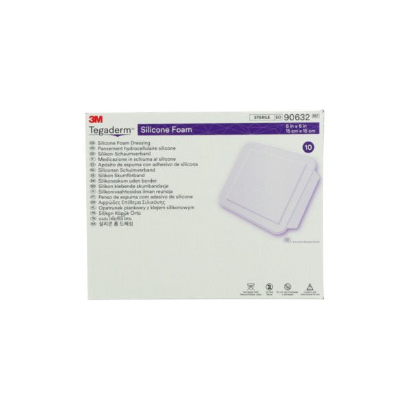 3M TEGADERM Silikon-Schaumverband 15x15cm | 10 pièces