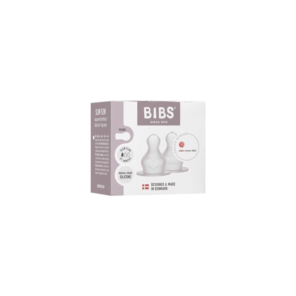 BIBS Biberon Tétine Silicone Slow Flow 2 pièces | Débit Lent
