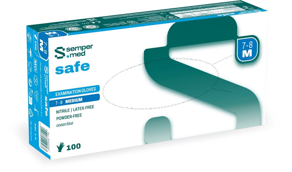 SEMPERMED safe M Gants | 100 pièces