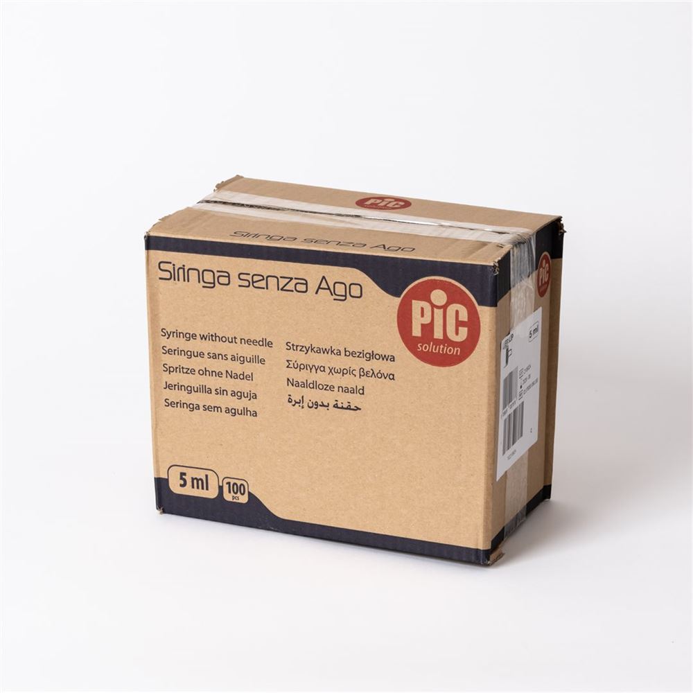PIC SOLUTION Seringue 5ml Luer 100 pièces | Usage Unique