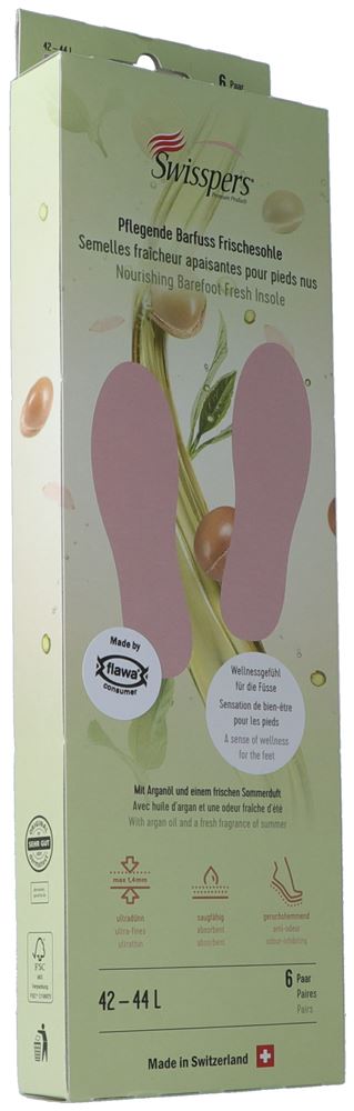 SWISSPERS Semelles Frischesohlen L 44 | 6 paires