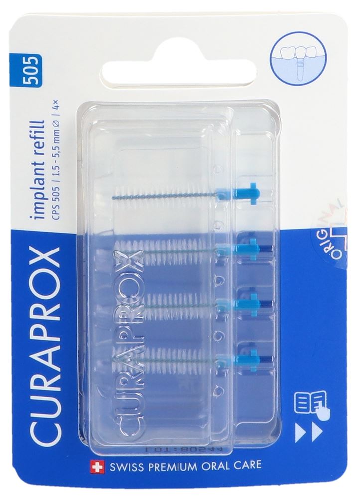CURAPROX CPS 505 Implant Refill 4x Bleu | Soin Implants