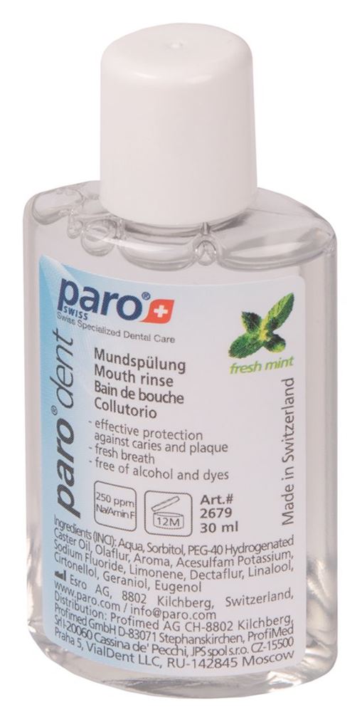 PARO DENT Bain de Bouche Aminfluorid 30ml | Protection Caries