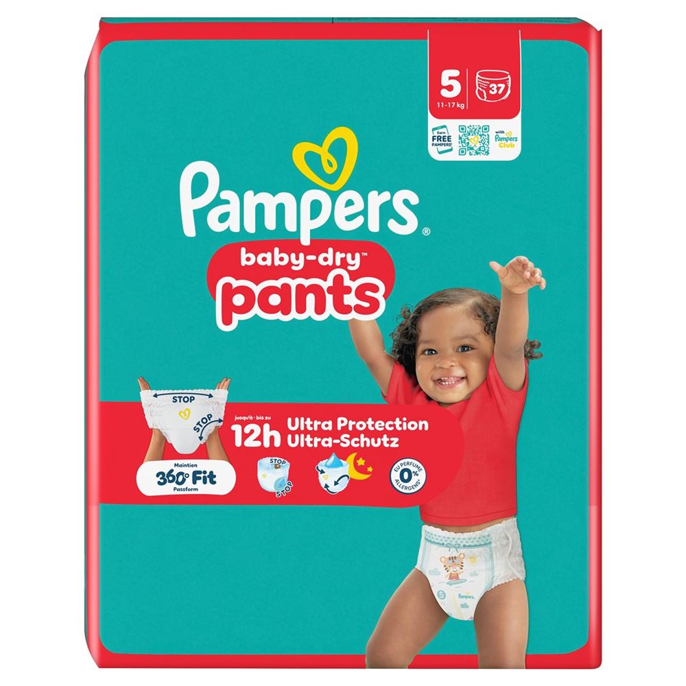 PAMPERS Baby Dry Pan Gr5 11-17kg Couches | 37 pièces
