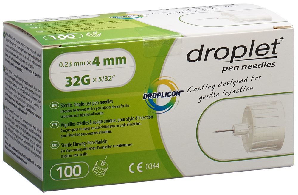 DROPLET Pen Nadeln | 4mm, 100 pièces