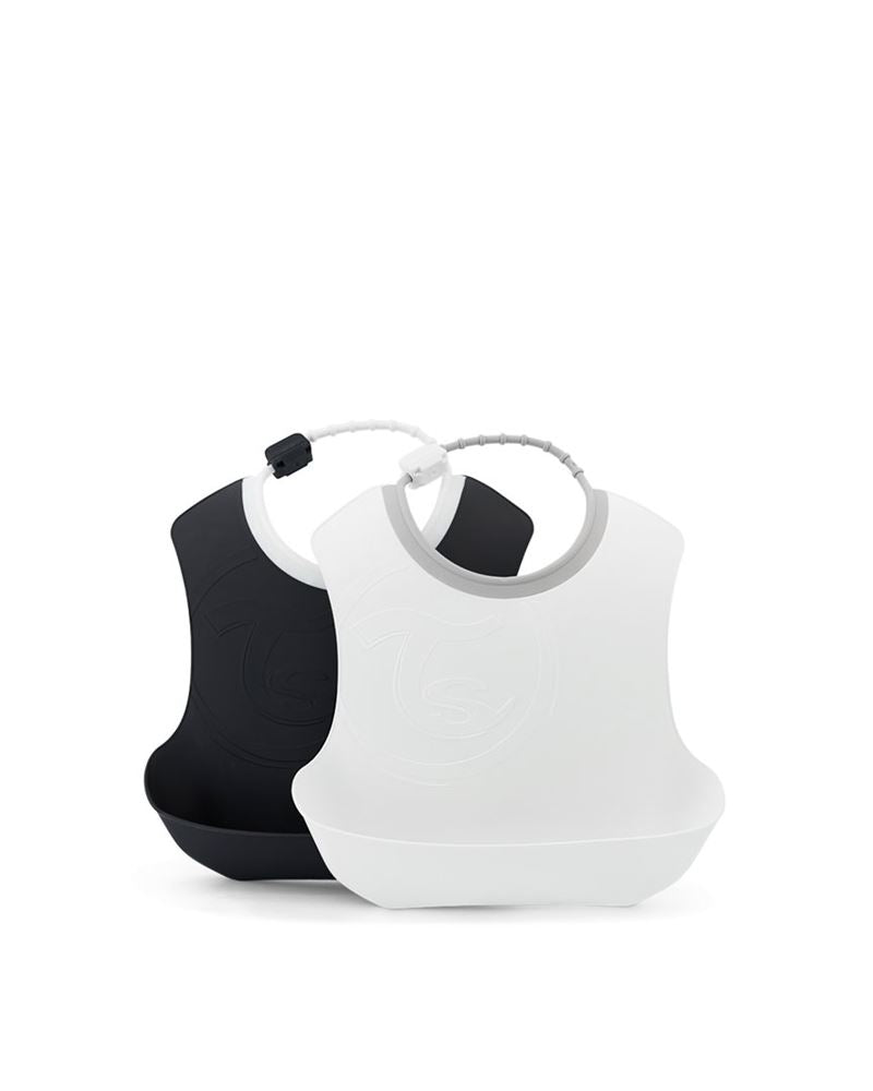 TWISTSHAKE Bavette 4M+ Noir Blanc 2 pièces | Protection repas
