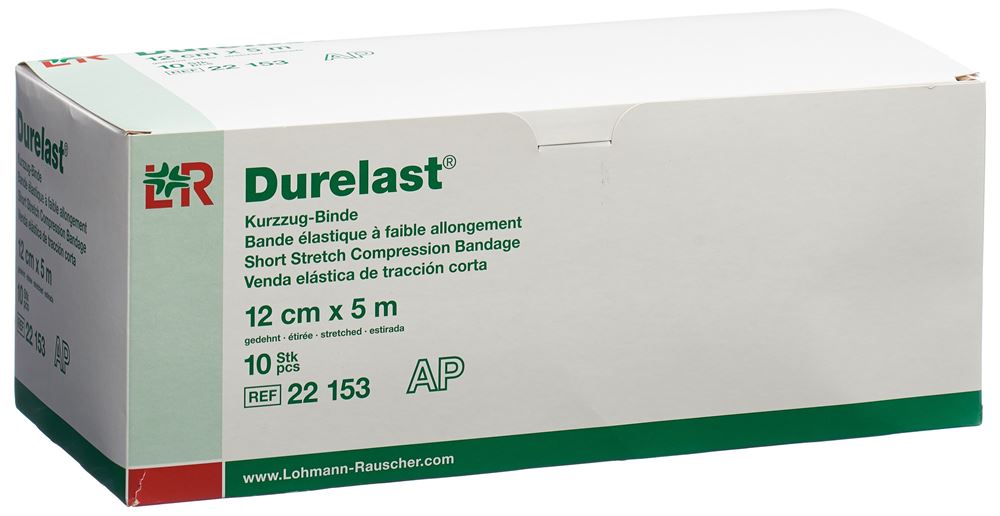 DURELAST Bande Compression 12cmx5m | 10 pièces