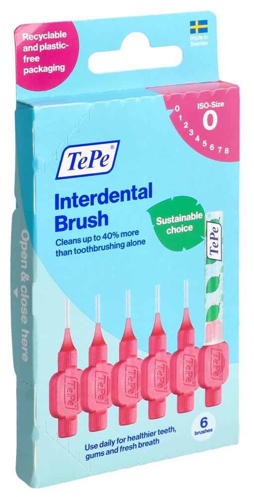 TEPE Interdental 0.4mm Rose Brossettes | 6 pièces