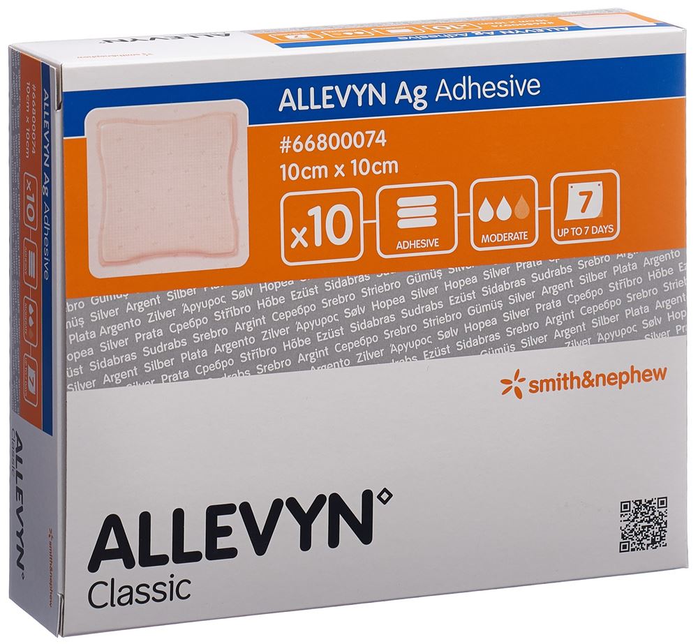 ALLEVYN AG ADHESIVE Pansement Hydrocolloïde 10x10cm 10 pièces | Soin