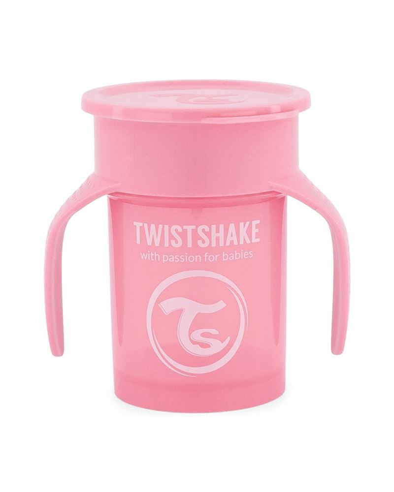 TWISTSHAKE Trinkbecher 360 Cup 230ml 6+M Rose | Sans Fuite