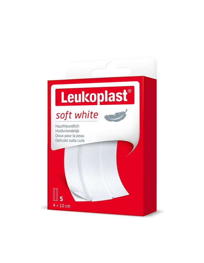 LEUKOPLAST soft white Pansement 4x10cm | 5 pièces