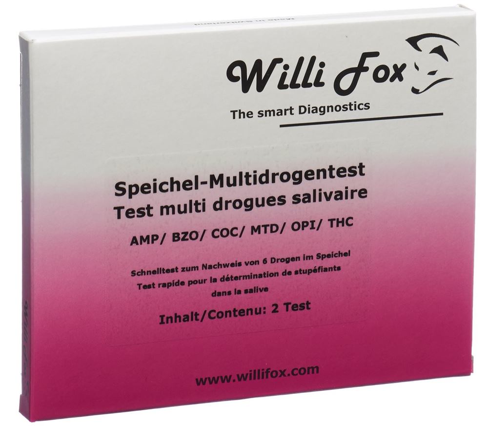 WILLI FOX Multi 6 Drogen Speichel 2 pièces | Test multi-drogues