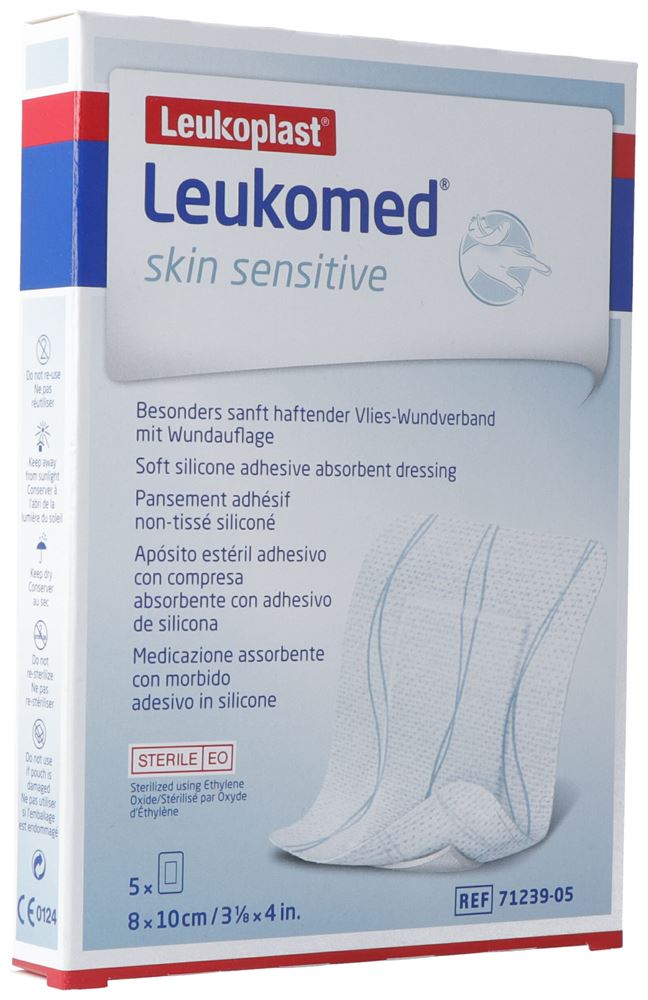 LEUKOMED skin sensitive Pansement 8x10cm | 5 pièces