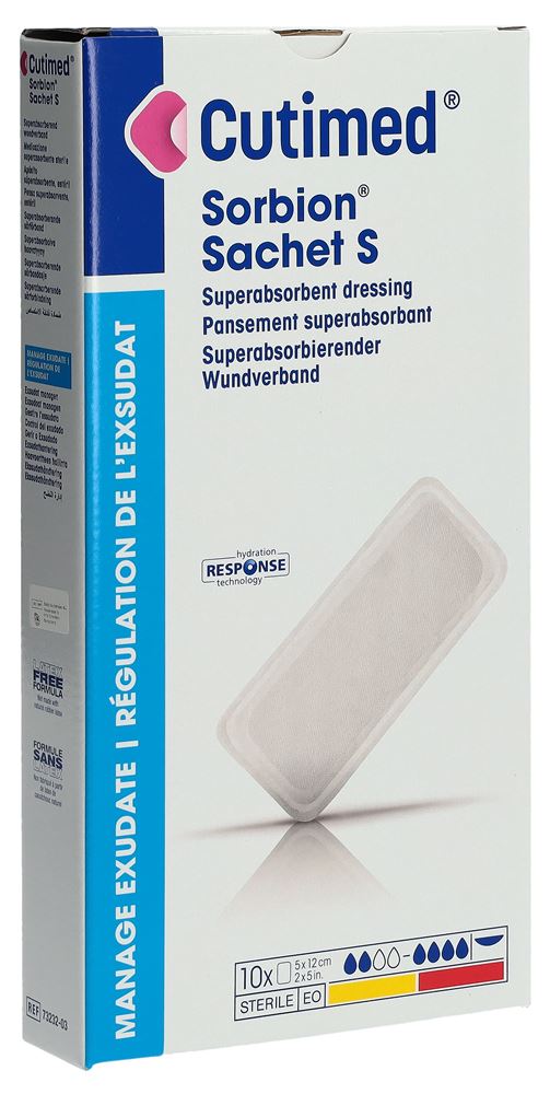CUTIMED Sorbion Sachet S Pansement 12x5cm | 10 pièces